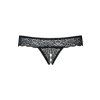 Tanga Obsessive Miamor crotchless thong (Velikost 2XL, Barva Černá)