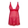 178508 7 kosilka obsessive lacelove babydoll velikost xs s barva cervena