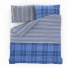 Klasické posteľné bavlnené obliečky DELUX 140x200, 70x90cm CAMPUS modrý
