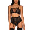 229497 4 komplet obsessive basitta 3 pcs set velikost l xl barva cerna