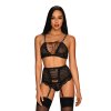229497 komplet obsessive basitta 3 pcs set velikost l xl barva cerna