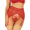 178226 podvazkovy pas obsessive lonesia garter belt velikost s m barva cervena