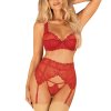 178226 1 podvazkovy pas obsessive lonesia garter belt velikost s m barva cervena