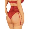 178226 3 podvazkovy pas obsessive lonesia garter belt velikost s m barva cervena