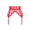 178226 2 podvazkovy pas obsessive lonesia garter belt velikost s m barva cervena