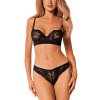 Set Obsessive Serena Love 2-pcs set (Velikost XL/2XL, Barva Černá)