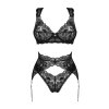 178481 4 set obsessive donna dream 3 pcs set velikost xs s barva cerna
