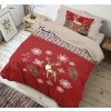 3D obliečky 140x200, 70x90cm Vianočný jeleň