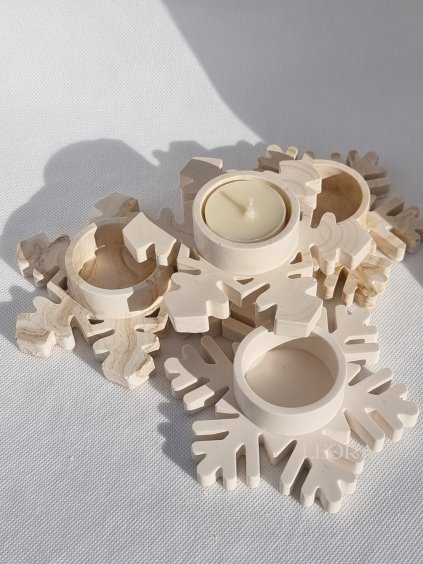 Vianočný svietnik z jesmonite