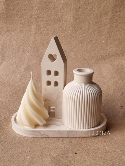 Zladený jesmonite set so stromčekom