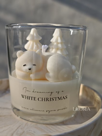 BIELE VIANOCE sójová sviečka