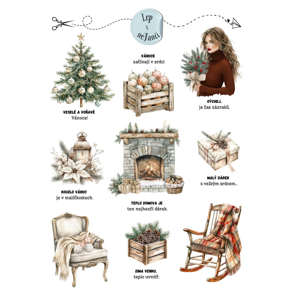 SAMOLEPKY VÁNOCE BOHO 1