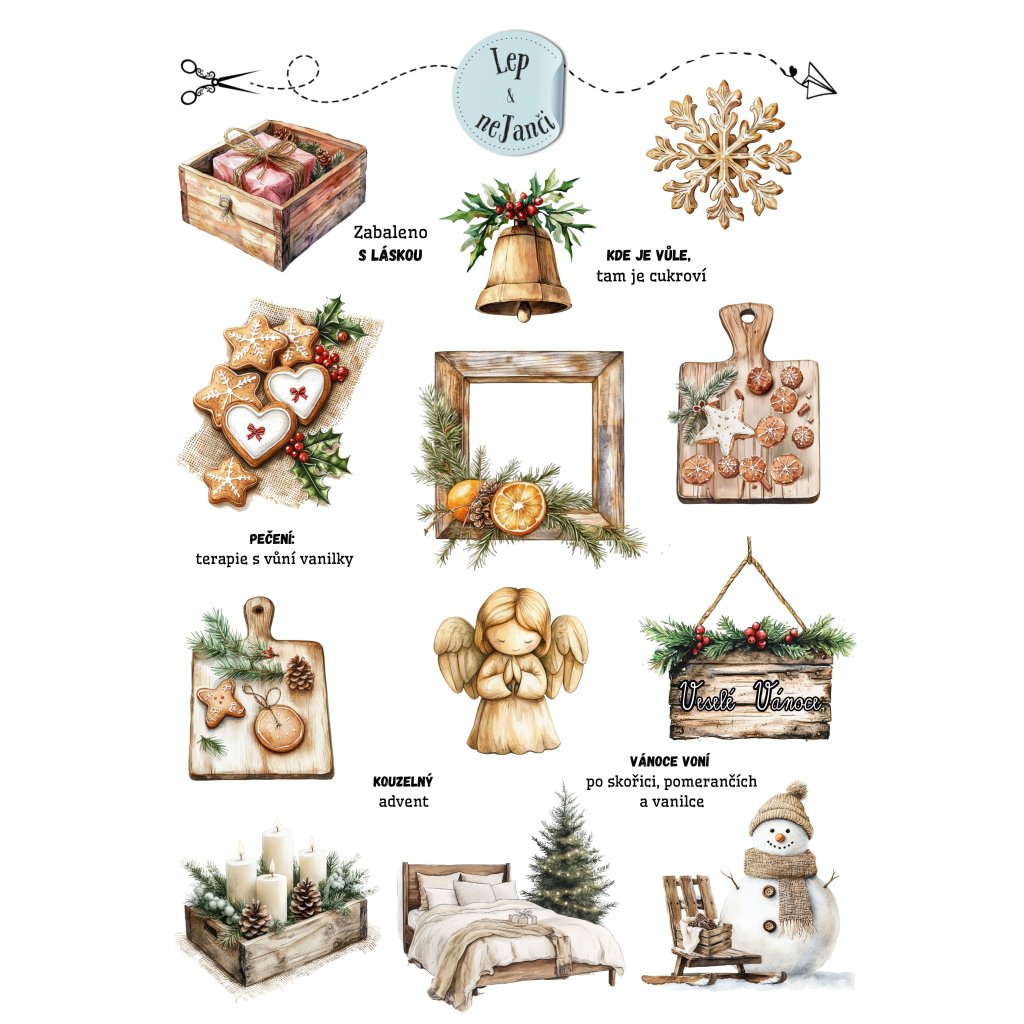 SAMOLEPKY VÁNOCE BOHO 2