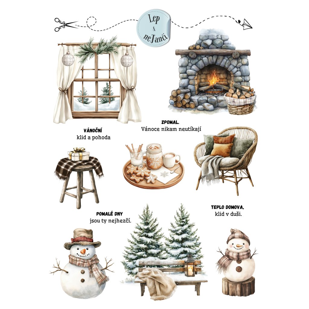 SAMOLEPKY VÁNOCE BOHO 4