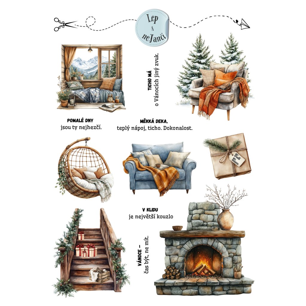 SAMOLEPKY VÁNOCE BOHO 5