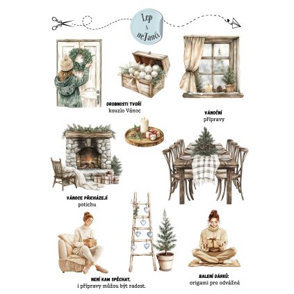 SAMOLEPKY VÁNOCE BOHO 3