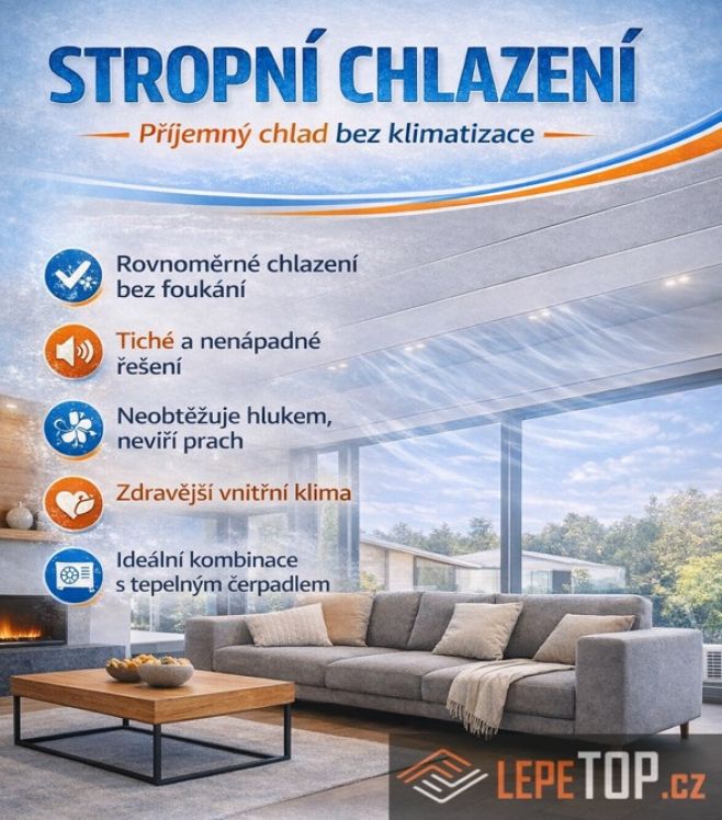 🔥 POZOR. Tohle není další klimatizace. Tohle je STROPNÍ CHLAZENÍ od Lepetop.cz – a jakmile ho poznáte, už nechcete nic...