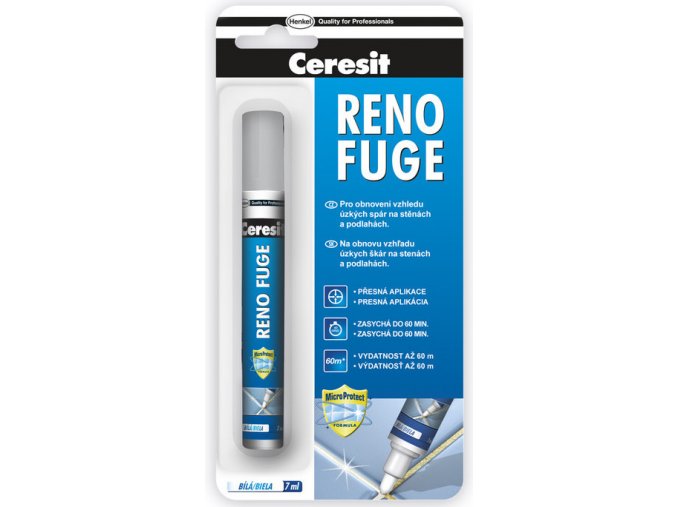 Ceresit Reno Fuge - 7 ml bílý, pro obnovení vzhledu spár