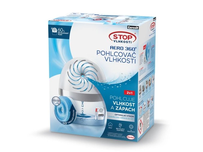 Ceresit Stop Vlhkosti AERO 360° přístroj bílý a tableta 1x450g