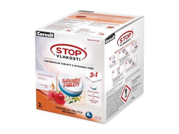 Ceresit Stop Vlhkosti PEARL náhradní tablety 3v1 2x300 g energické ovoce
