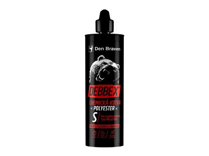 Den Braven Chemická kotva POLYESTER - 380 ml šedá, kartuše _740111BD