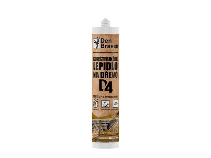 Den Braven konstrukční lepidlo D4 - 300 ml transparentní, kartuše _50911RL