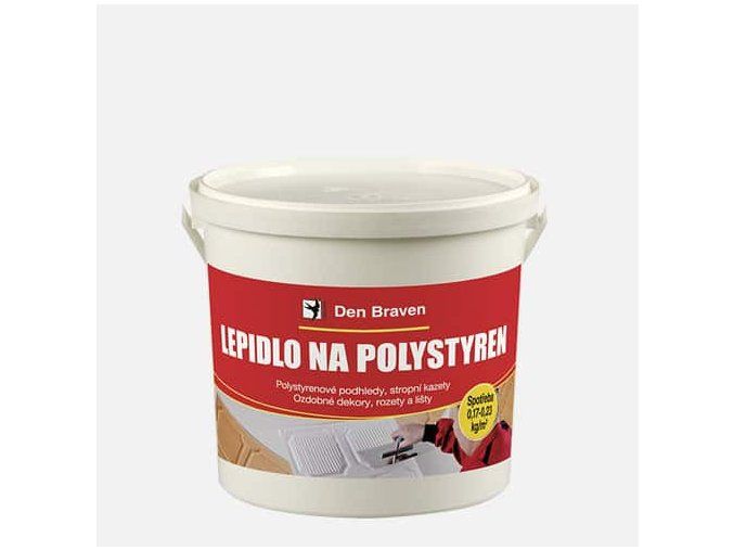Debbex Lepidlo na polystyren - 1 kg bílá, kelímek