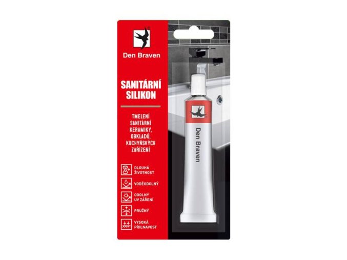 Den Braven Sanitární silikon - 23 ml bílá, tuba v blistru _35000TU
