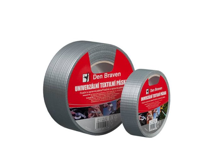Den Braven Univerzální textilní páska - 50 m x 30 mm stříbrná _B8001TE