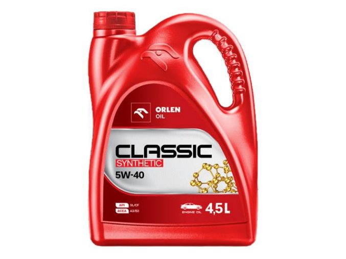 Orlen Classic Synthetic 5W-40 - 4,5 L motorový olej