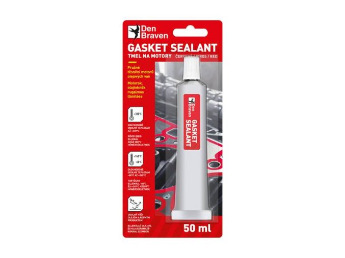 Den Braven Gasket sealant - 50 ml červený, tuba v blistru _35005TU
