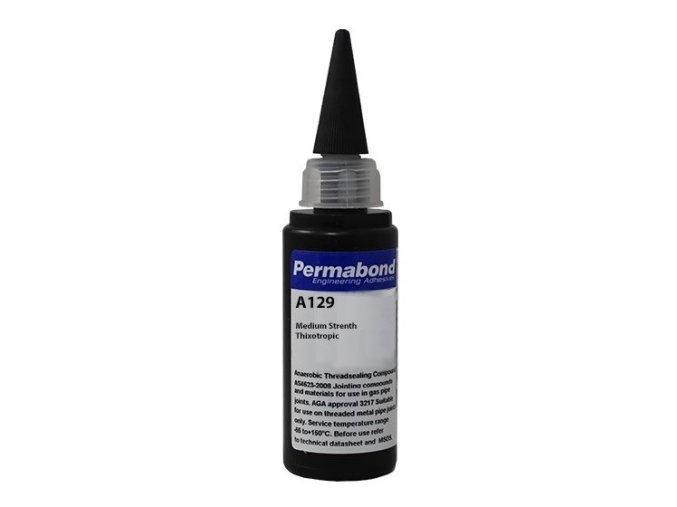 Permabond A 129 - 50 ml středněpevnostní nestékavé, anaerobní lepidlo