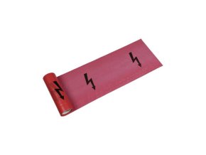 Den Braven Výstražná fólie - 0,08 mm červená / elektřina, 33 cm x 100 m _B735BD
