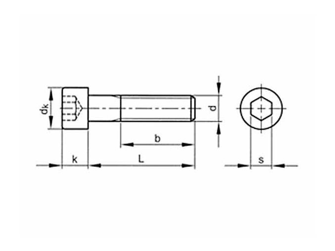 Skrutka valcová hlava - inbus DIN 912 M20x110-10.9