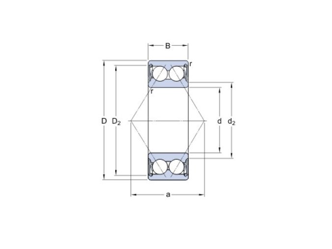 SKF 3204 A-2RS1/MT33 guličkové ložisko s kosouhlým stykom