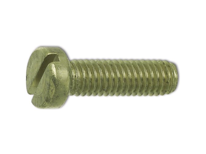 Skrutka valcová hlava - drážka DIN 84 M5x40 mosadz