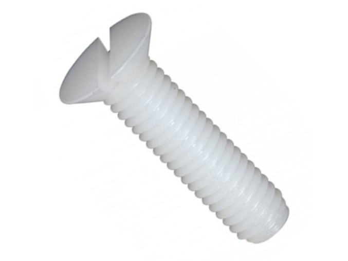 Skrutka zápustná s drážkou DIN 963 M4x10 plast