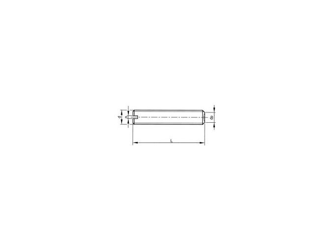 Skrutka nastavovacia plochá - drážka DIN 551 M2,5x4
