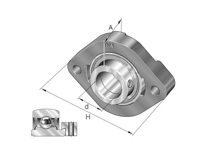 INA FLCTE 30-XL ložisková jednotka
