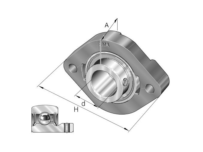 INA FLCTEY 12-XL ložisková jednotka