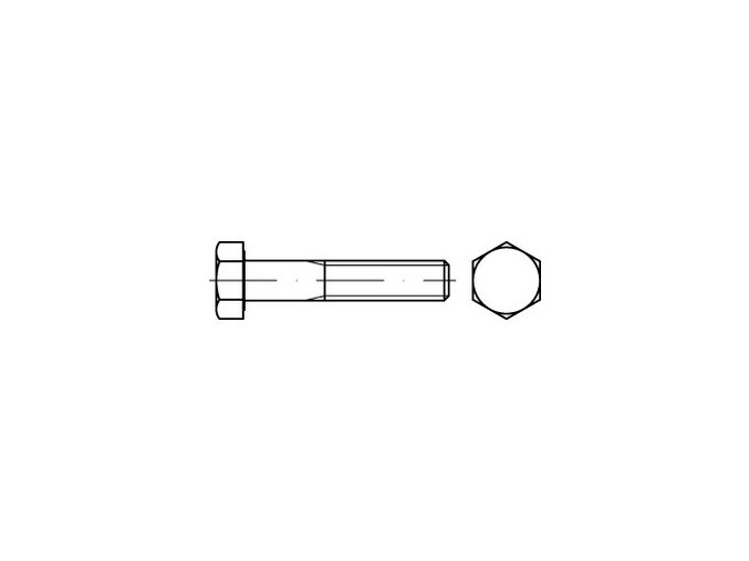 Skrutka šesťhranný čiastočný závit UNF 3/8x2.1/2" Grade 5 (~8.8)