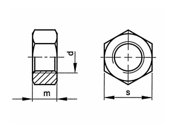 Matica DIN 934 M10 |08| pozink