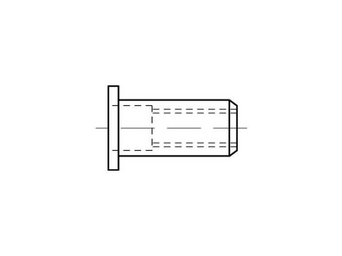 Matica nitovacia s plochou hlavou M08 (3,1-5,5) nerez A2