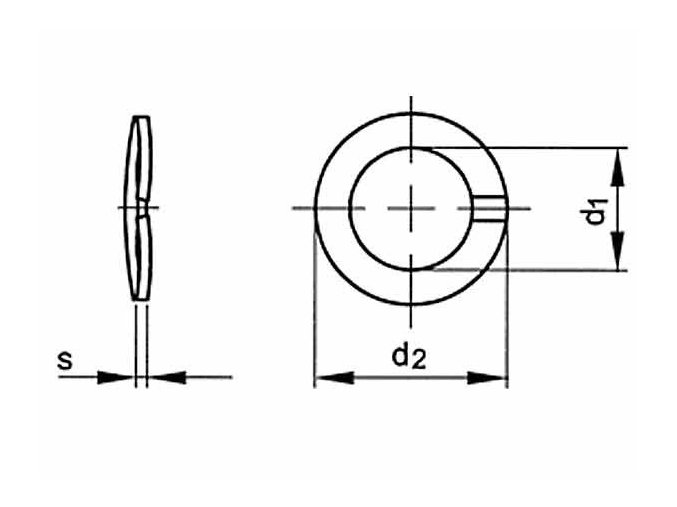 Podložka pružná prehnutá DIN 128A M14 / 14,2 pozink