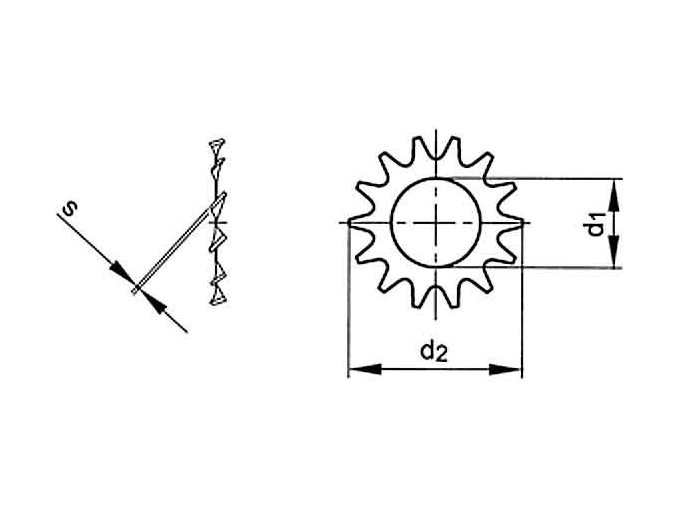 Podložka s vonkajším ozubením DIN 6797A M16 / 17,0