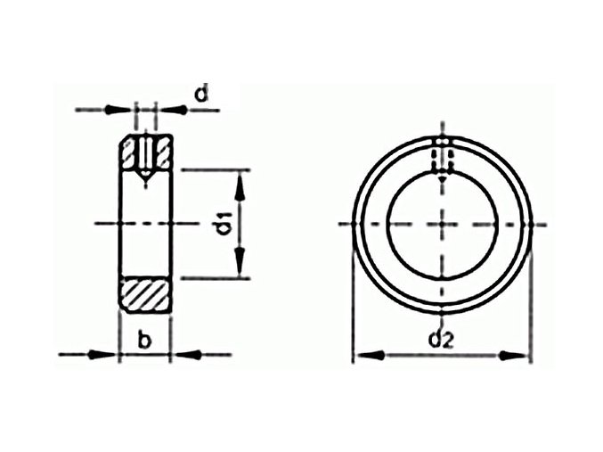 Nastavovací krúžok DIN 705A 4x8x5 pozink