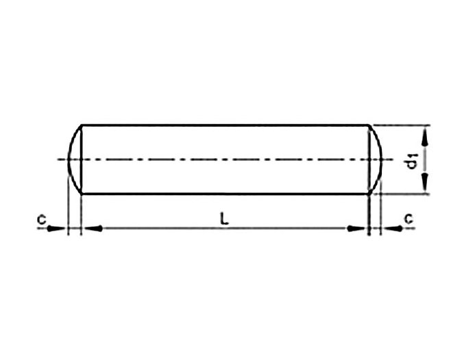 Kolík valcový DIN 7A m6 16x45 nerez A1