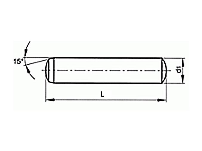 Kolík valcový kalený DIN 6325 1,5x12 m6