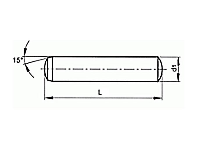 Kolík valcový kalený DIN 6325 1,5x14 m6