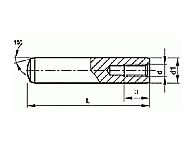 Kolík valcový kalený vnútorný závit DIN 7979D 6x40 m6